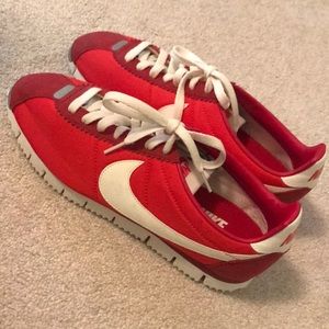 Red men’s Nike sneakers